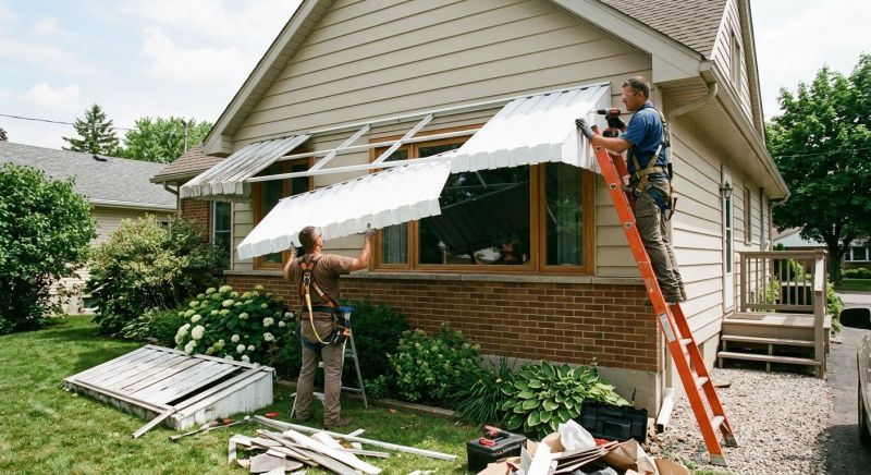 Aluminum Awning Installation in Santa Rosa, CA