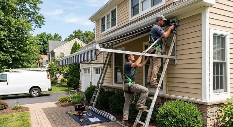 Fabric Awning Installation in Marin County, CA
