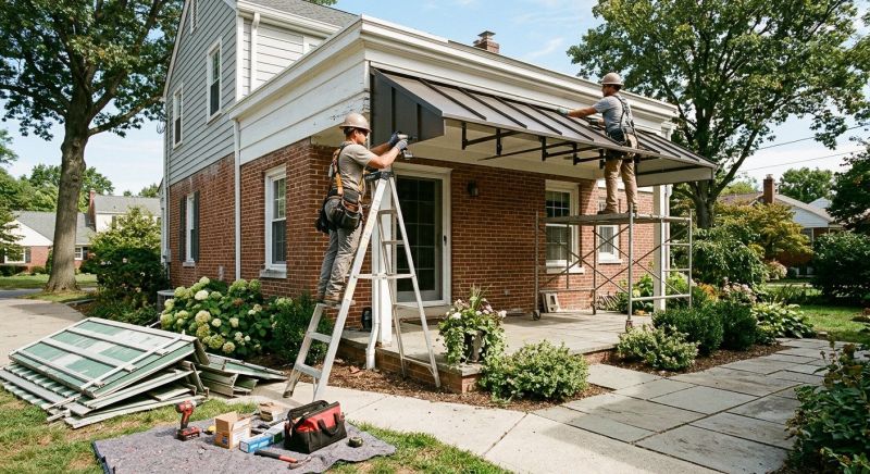 Aluminum Awning Installation in Santa Rosa, CA