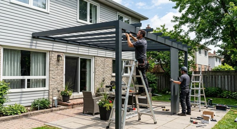 Metal Shade Installation in Sonoma County, CA